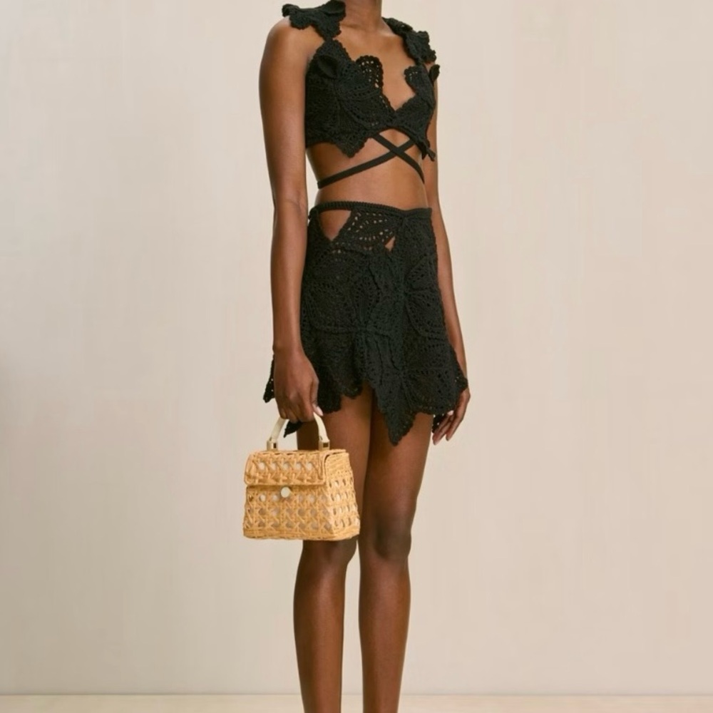 Cult Gaia Black Mini Skirt